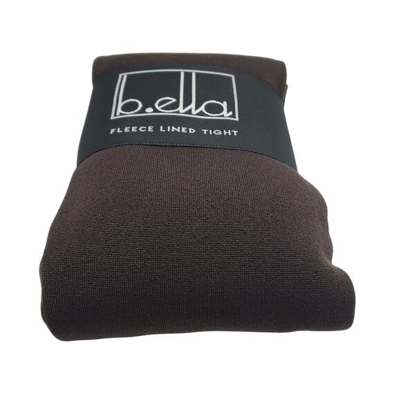 Fleece Lined Tights Espresso Brown XL B.ella Thermo Italy Winter Warm 90% Nylon - Picture 4 of 7
